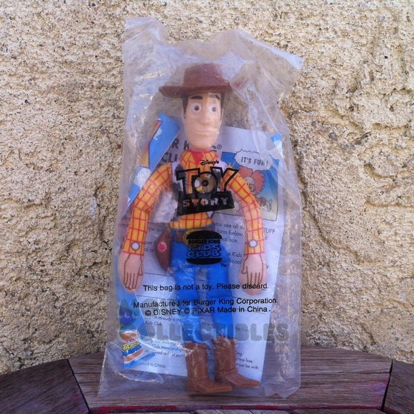 Vintage Pixar Toy Story Burger King Kids Meal Toy Woody Cowboy Figure Disney - Picture 1 of 7